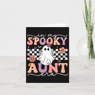 Groovy In My Spooky Aunt Era Retro Auntie Hallowee Card
