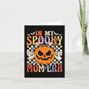 Groovy In My Spooky Mom Era Retro Halloween Ghost  Card