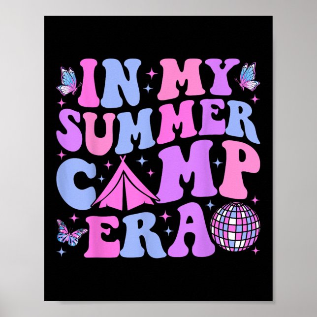 Groovy In My Summer Camp Era Camping  Poster (Front)