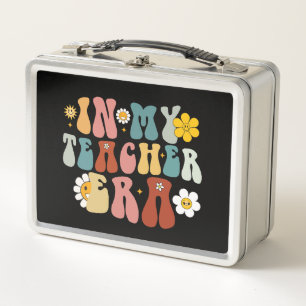 Groovy In My Teacher Era Back to School Teacher Metal Lunch Box