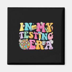 Groovy In My Testing Era Testing Day Teacher Boy G Magnet
