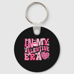 Groovy In My Valentine Era Valentine Heart Men Wom Keychain