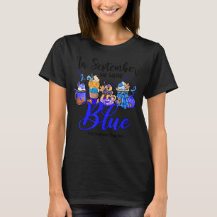 Groovy In September We Wear Blue Hydrocephalus Awa T-Shirt