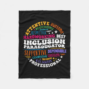 Groovy Inclusion Paraeducator - Special Education Fleece Blanket