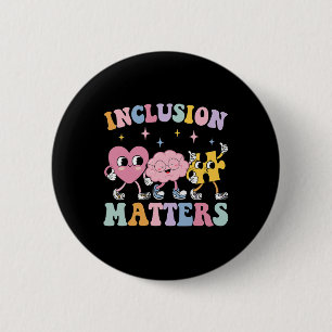 Groovy Inclusion Problems Autism Awareness Special 2 Inch Round Button