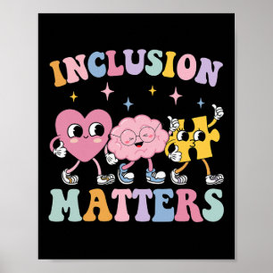 Groovy Inclusion Problems Autism Awareness Special Poster
