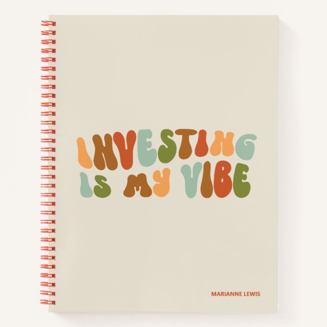 Groovy Investing Is My Vibe, Financial Manager Notebook (Front)