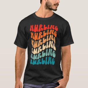 Groovy Irish Hurling Gaelic Game Retro 70s Hippie T-Shirt
