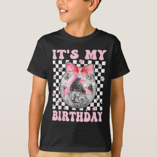 Groovy It's My Birthday Teens Girls Disco Ball Coq T-Shirt