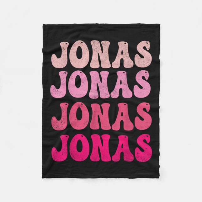 Groovy Jonas First Name D I Love Jonas Tees Meme  Fleece Blanket (Front)