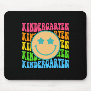 Groovy Kindergarten Vibes Face Retro Teachers Back Mouse Pad
