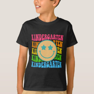 Groovy Kindergarten Vibes Face Retro Teachers Byck T-Shirt