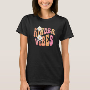 Groovy Kindergarten VIBES Fall Autumn School Teach T-Shirt