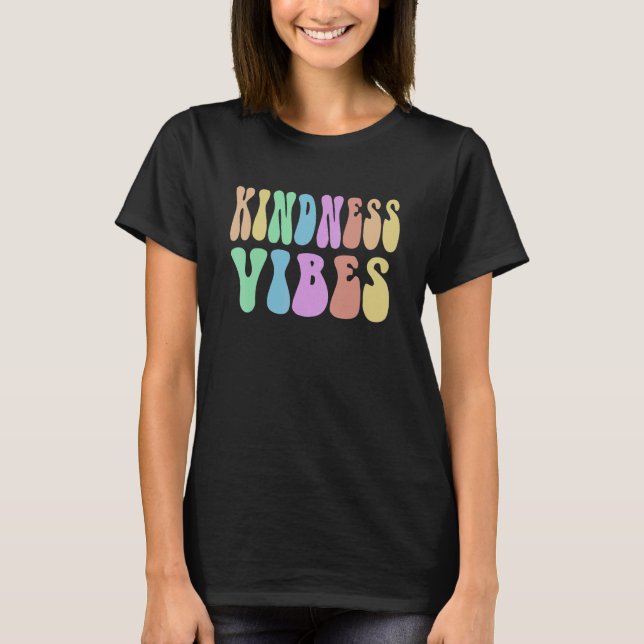 Groovy KINDNESS VIBES Choose Retro Be Kind Ninja A T-Shirt (Front)