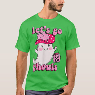 Groovy Let's Go Ghouls Floral Ghost Hippie Hallowe T-Shirt