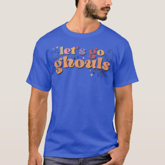 Groovy Let's Go Ghouls Floral Ghost Hippie Hallowe T-Shirt