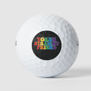Groovy LGBT Pride Token Straight Friend Golf Balls