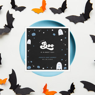 Groovy Little Boo Boy Halloween Baby Shower Ghost  Napkin