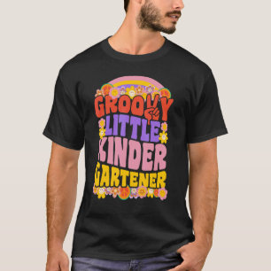 Groovy Little Kindergartener Retro Wavy 70s Vintag T-Shirt