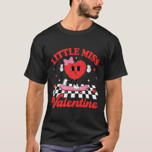 Groovy Little Miss Valentine Cute Candy Heart Girl T-Shirt