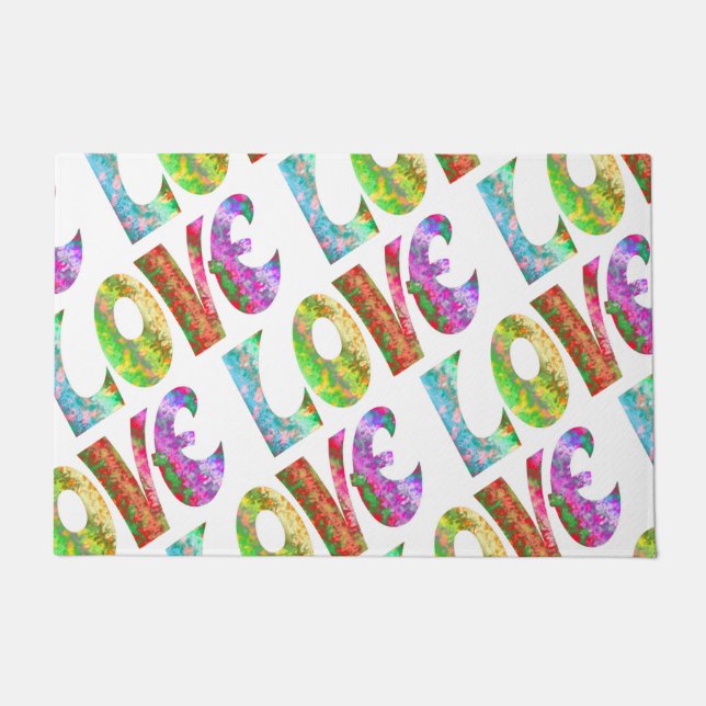 GROOVY LOVE SIGN DOORMAT (Front)
