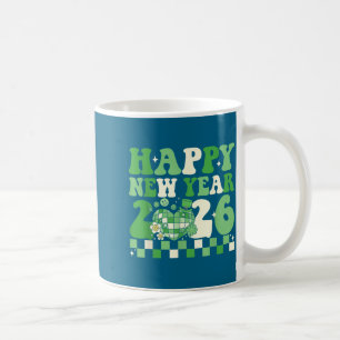 Groovy Lucky Happy New Year 2026 Disco Ball Women  Coffee Mug