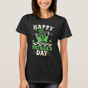 Groovy Lucky Shamrock Happy St Patrick's Day C Iri T-Shirt
