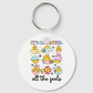 Groovy M.en.tal Easter Day Health Egg Happy Easter Keychain