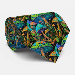 Groovy Magic Mushroom Psychedelic Trippy Neck Tie