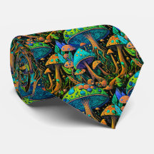 Groovy Magic Mushroom - Retro Neck Tie