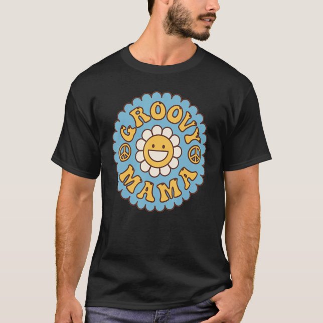 Groovy Mama 70s Esthetic Nostalgia 1970's Retro M T-Shirt (Front)
