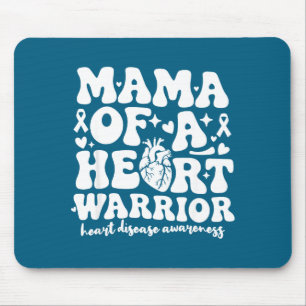 Groovy Mama Of A Heart Warrior Chd Awareness Heart Mouse Pad