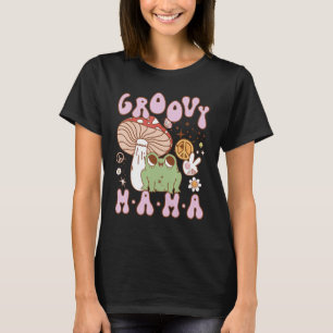 Groovy Mama Retro Mom Aesthetic Nostalgia Mothers T-Shirt