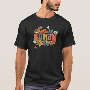 Groovy Mamaw One Thankful Mamaw Thanksgiving Fall T-Shirt