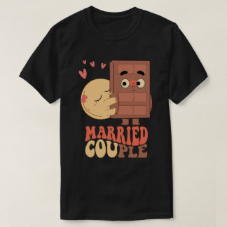 Groovy Married Couple Pancake Chocolate Love T-Shirt