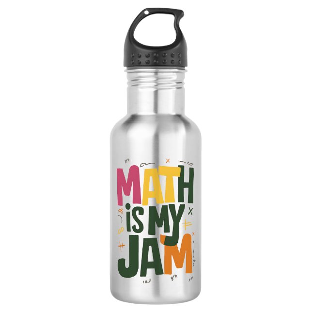 Groovy Math is My Jam First Day Back To School  532 Ml Water Bottle (Front)