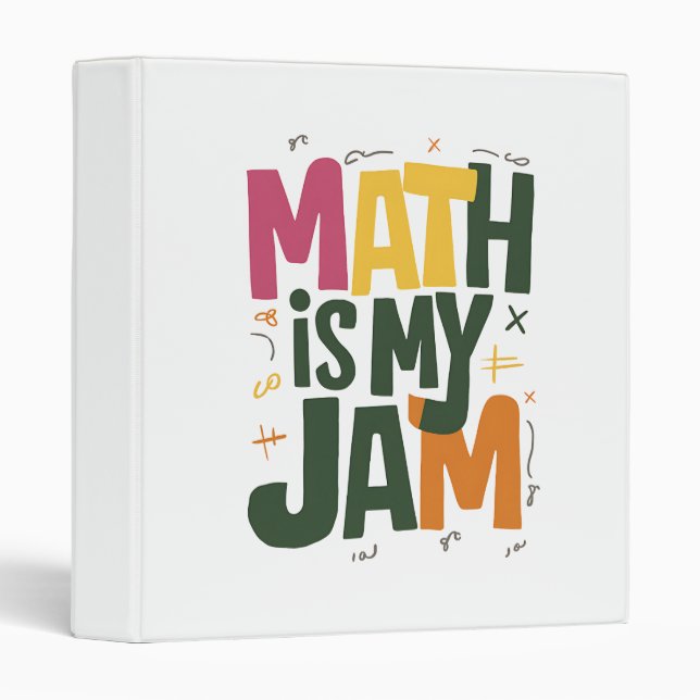 Groovy Math is My Jam First Day Back To School  Binder (Front/Spine)