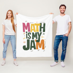 Groovy Math is My Jam First Day Back To School  Fleece Blanket