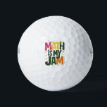 Groovy Math is My Jam First Day Back To School  Golf Balls<br><div class="desc">Groovy Math is My Jam First Day Back To School Math Teachers</div>
