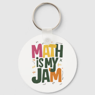 Groovy Math is My Jam First Day Back To School  Keychain