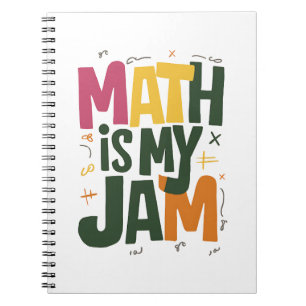 Groovy Math is My Jam First Day Back To School  Notebook