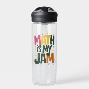 Groovy Math is My Jam First Day Back To School  Water Bottle