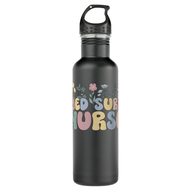 Groovy Med Surg Nurse Medical-Surgical Nursing  710 Ml Water Bottle (Front)