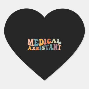 Groovy Medical Assistant MA Nurse Nursing Heart Sticker