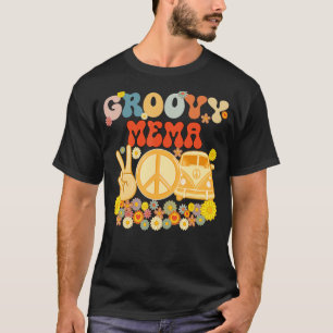 Groovy Mema Retro Matching Family Baby Shower Moth T-Shirt