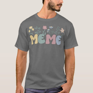Groovy Meme Grandmother Flowers Meme Grandma  T-Shirt