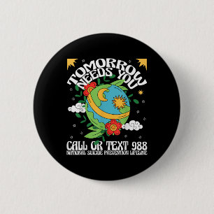 Groovy Mental Health S Be Kind Self Care Retro Tom 2 Inch Round Button