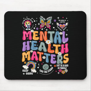Groovy Mental Health S Human Brain Illness Awarene Mouse Pad