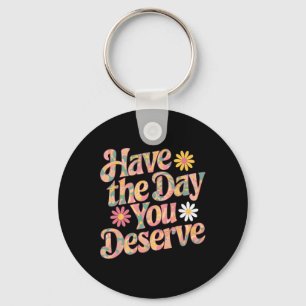 Groovy Mental Health Support Black Clic Fit V-neck Keychain