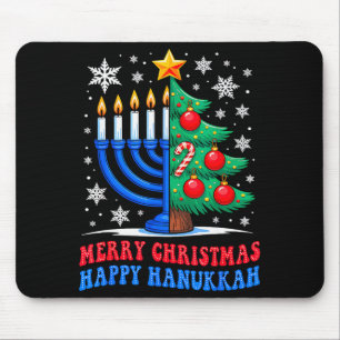 Groovy Merry Chrismukkah Happy Christmas Hanukkah Mouse Pad
